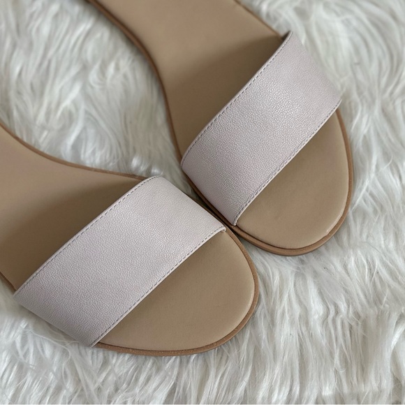 EILEEN FISHER 10 NEW Razz Tumbled Leather Ankle Strap Sandals in Chalk NIB NWT - Picture 6 of 16